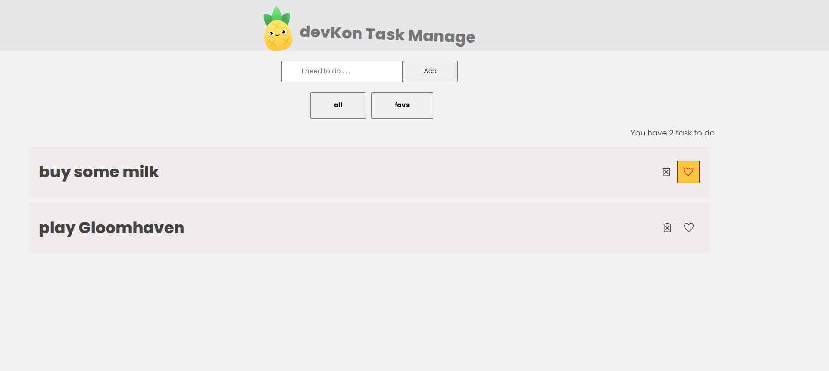 Mange your task